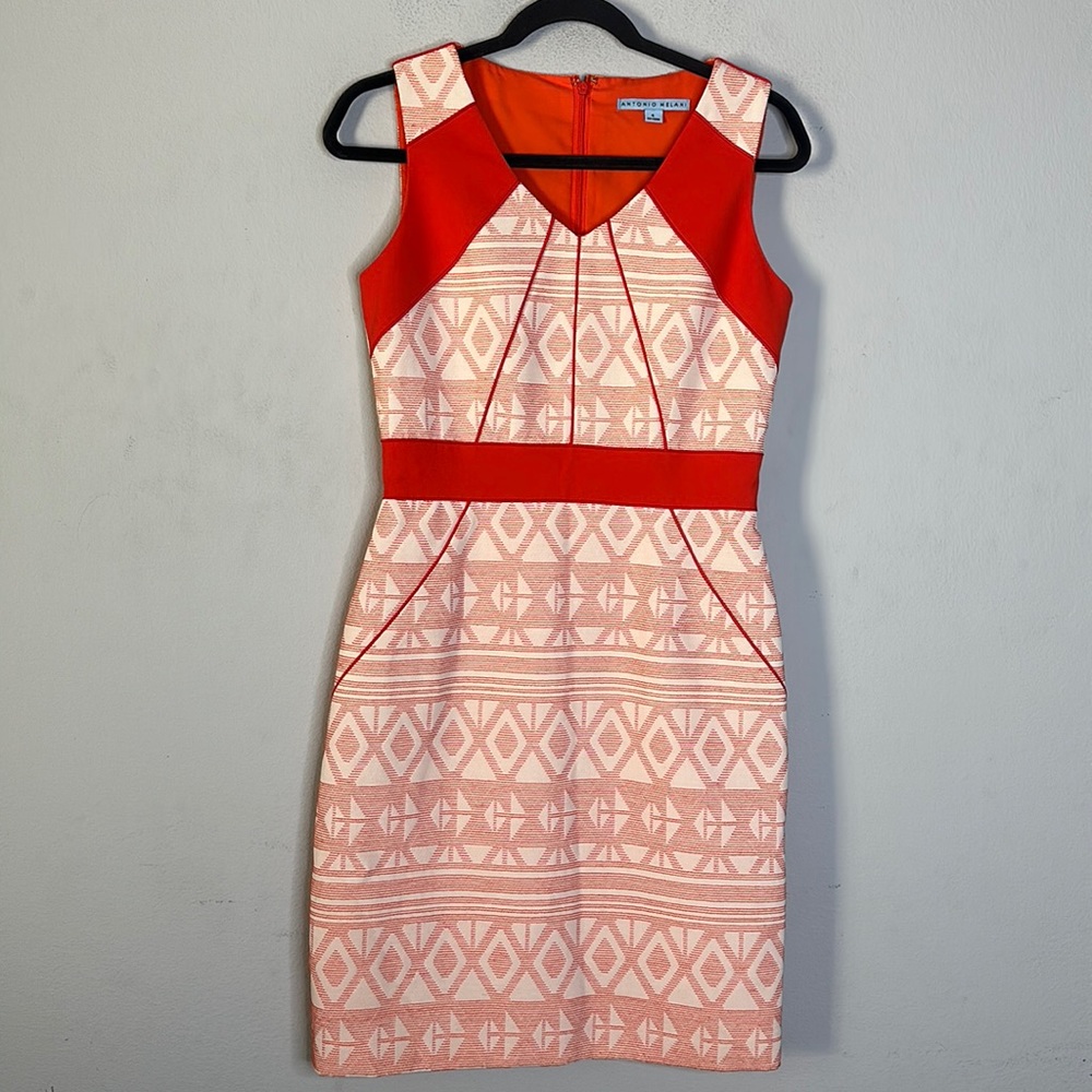 Antonio Melani Orange Dress Sz 4